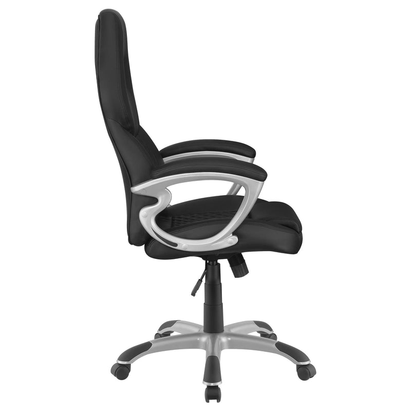 White Upholstered Office Chair 801296