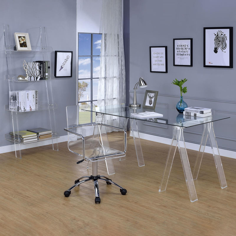 Amaturo Glass/chrome Writing Desk