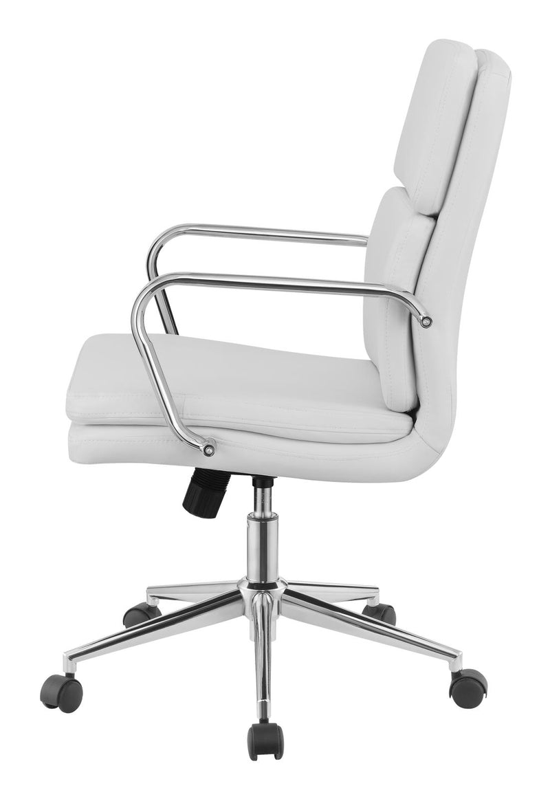White Upholstered Office Chair 801767