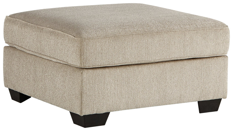 Decelle Putty Chenille Oversized Accent Ottoman
