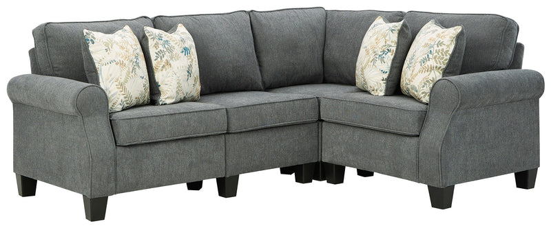 Alessio Charcoal 3-Piece Sectional