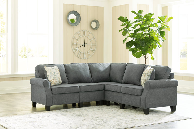 Alessio Charcoal 4-Piece Sectional