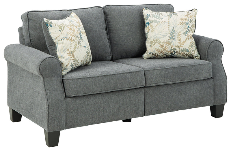 Alessio Charcoal Sofa And Loveseat
