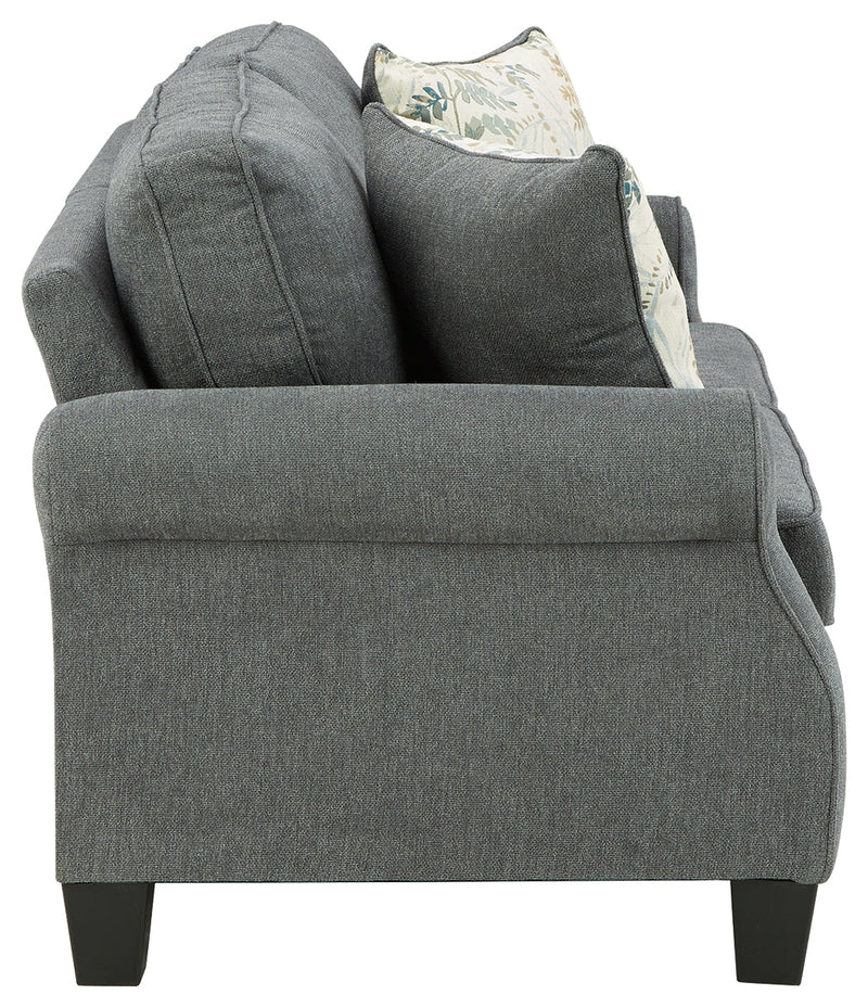 Alessio Charcoal Sofa And Loveseat