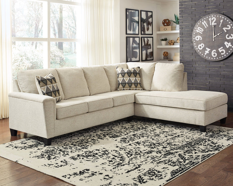 Abinger Natural Chenille 2-Piece Sleeper Sectional With Chaise 83904S4