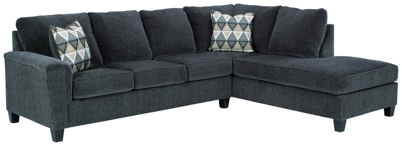 Abinger Smoke Chenille 2-Piece Sleeper Sectional With Chaise 83905S4