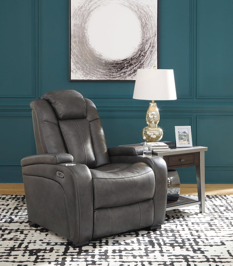 Turbulance Quarry Faux Leather Power Recliner