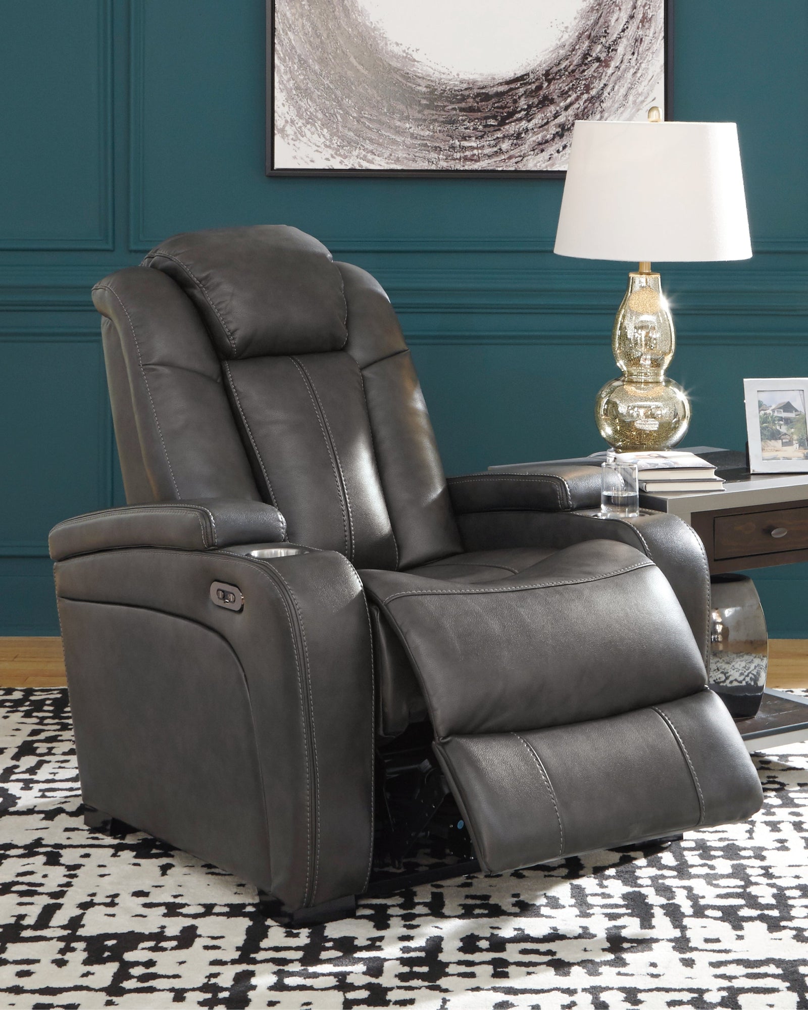 Turbulance Quarry Faux Leather Power Recliner