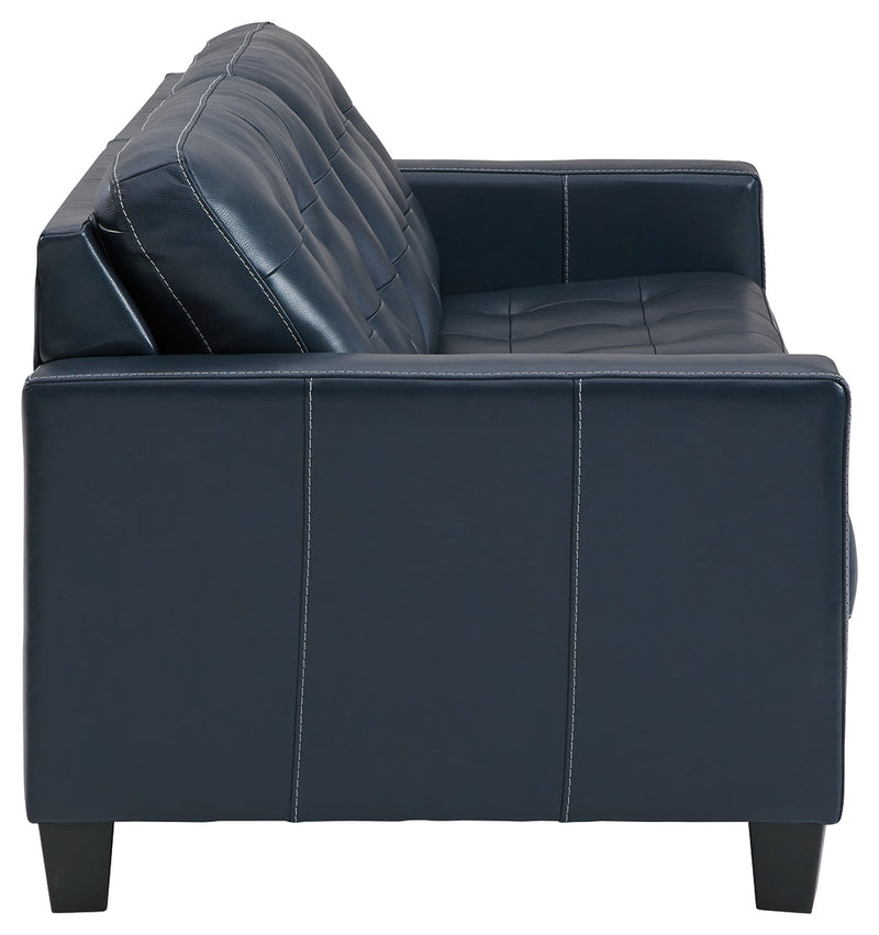 Altonbury Blue Leather Sofa