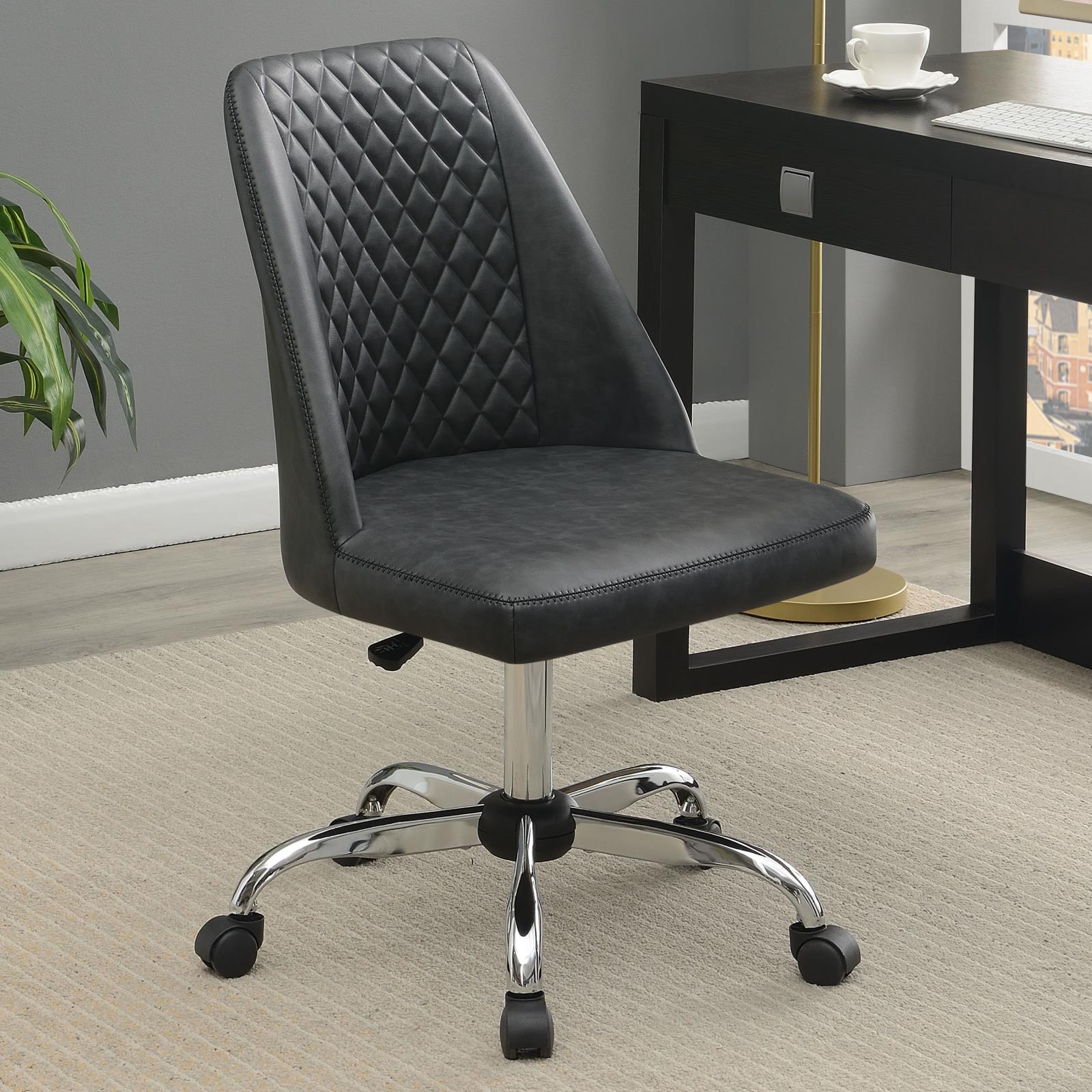 Dark Grey Upholsterd Office Chair 881196