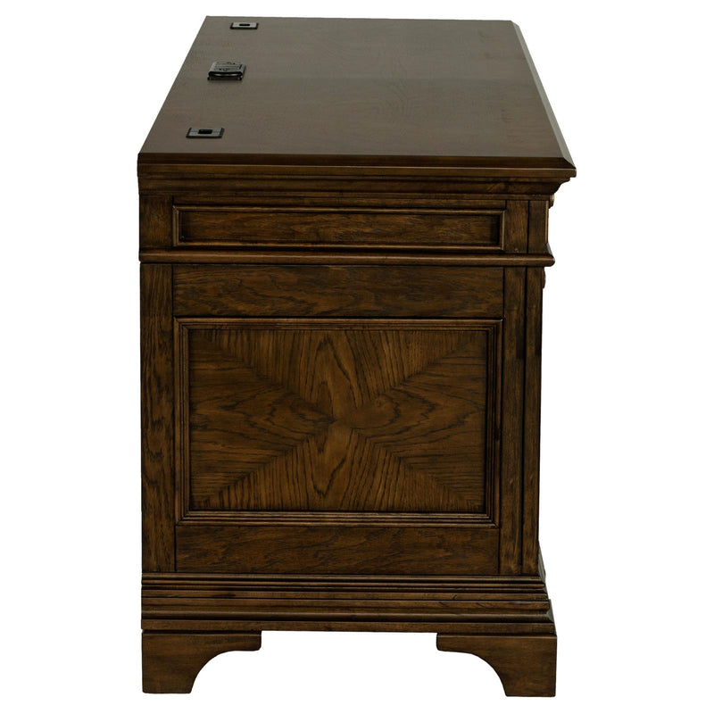 Hartshill Credenza With Power Outlet Burnished Oak 881282