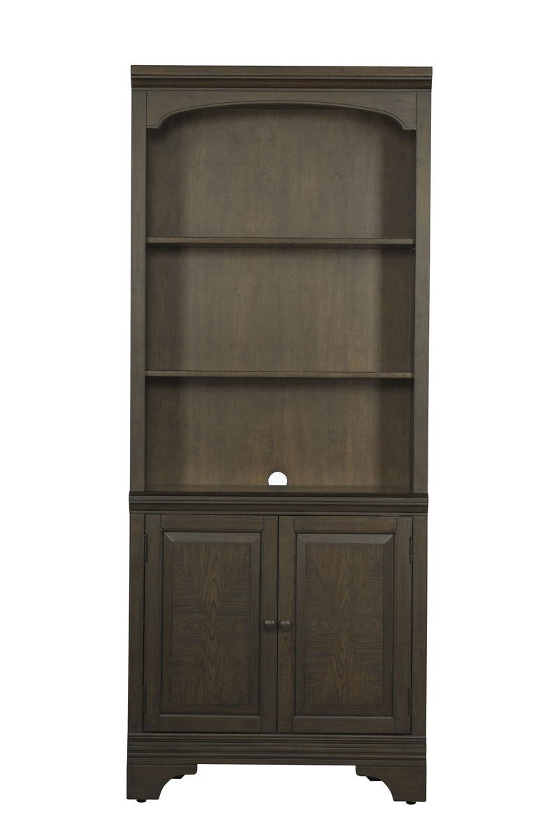 Hartshill Bookcase With Cabinet Burnished Oak
