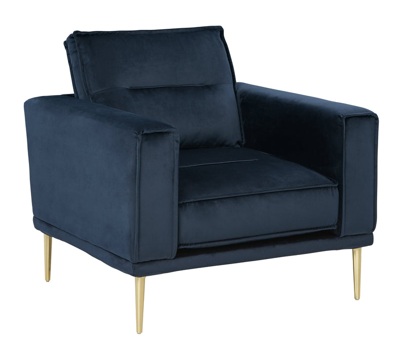 Macleary Navy Chair And Ottoman