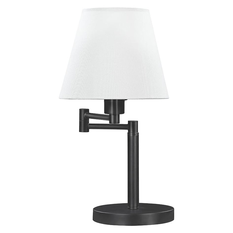 Colombe White Shade With Black Base Table Lamp