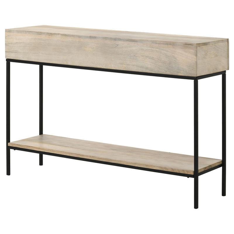 Rubeus 2-Drawer Console Table With Open Shelf White Washed