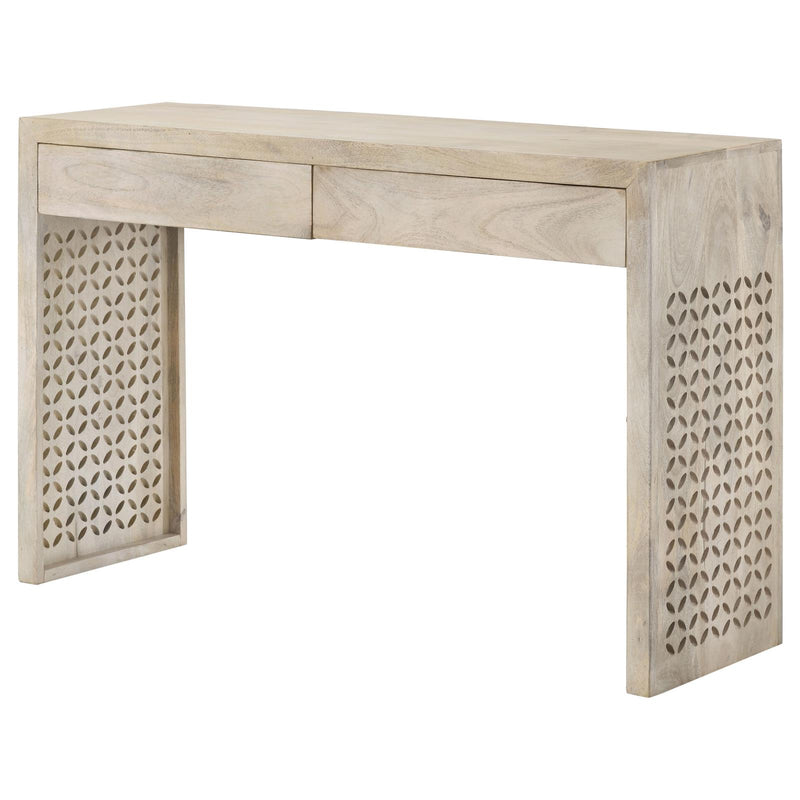 Rickman Rectangular 2-Drawer Console Table White Washed