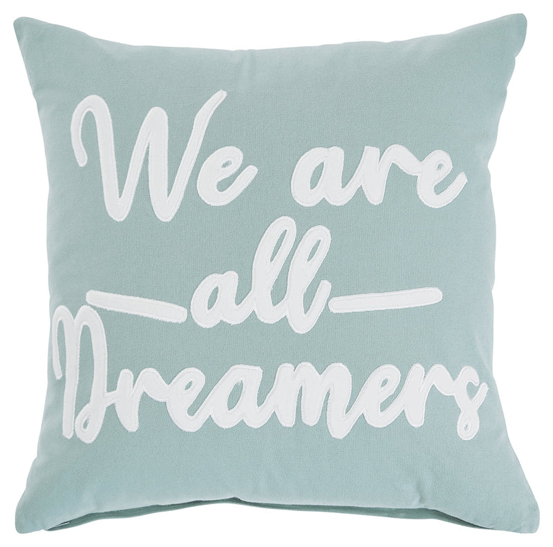 Dreamers Light Green/white Pillow (Set Of 4)