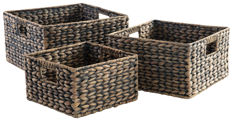 Elian Antique Gray Basket (Set Of 3)