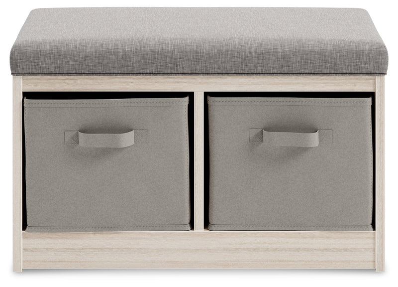 Blariden Gray/natural Storage Bench