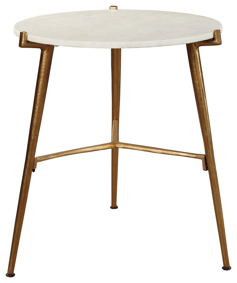 Chadton White/gold Finish Accent Table