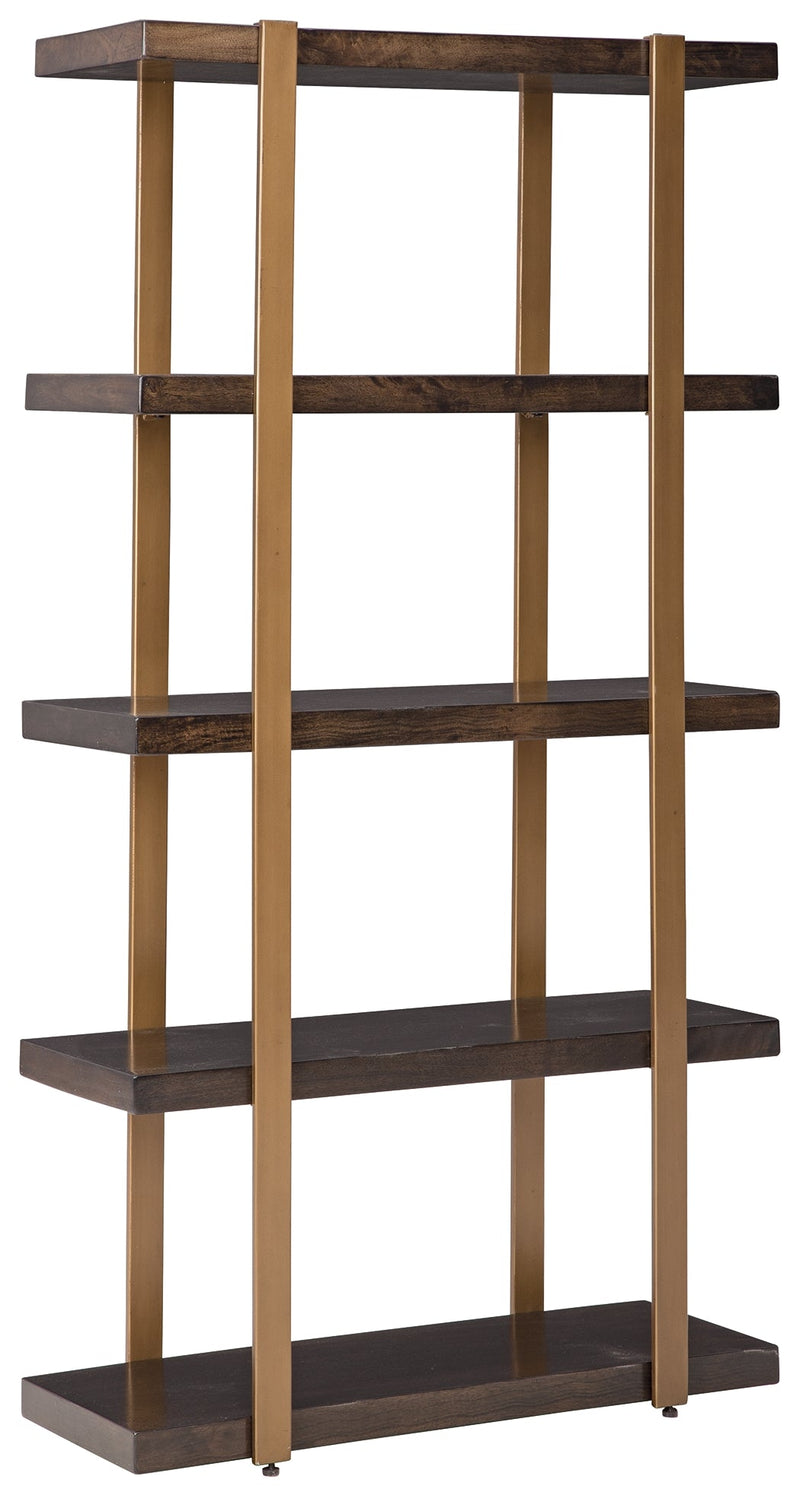 Beckville Gold Finish/brown Bookcase