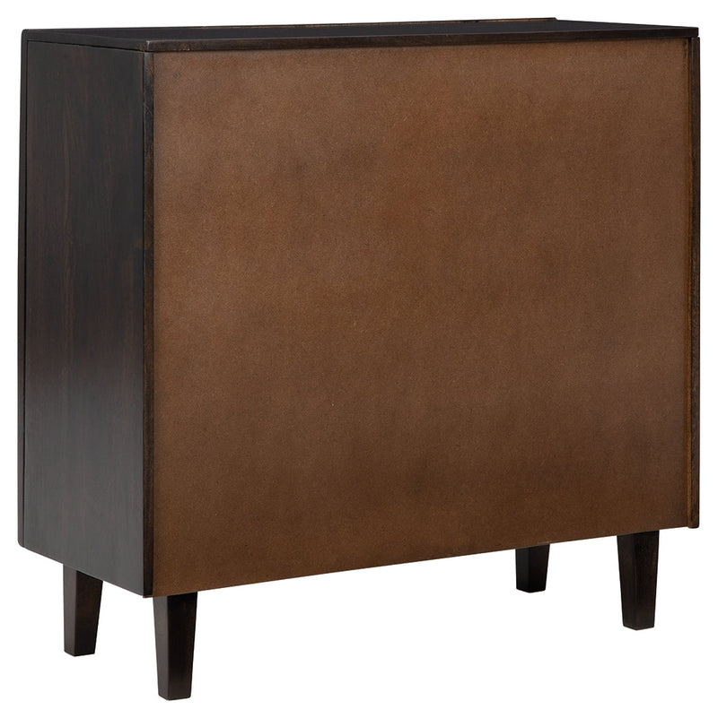 Ronlen Brown/silver Finish Accent Cabinet