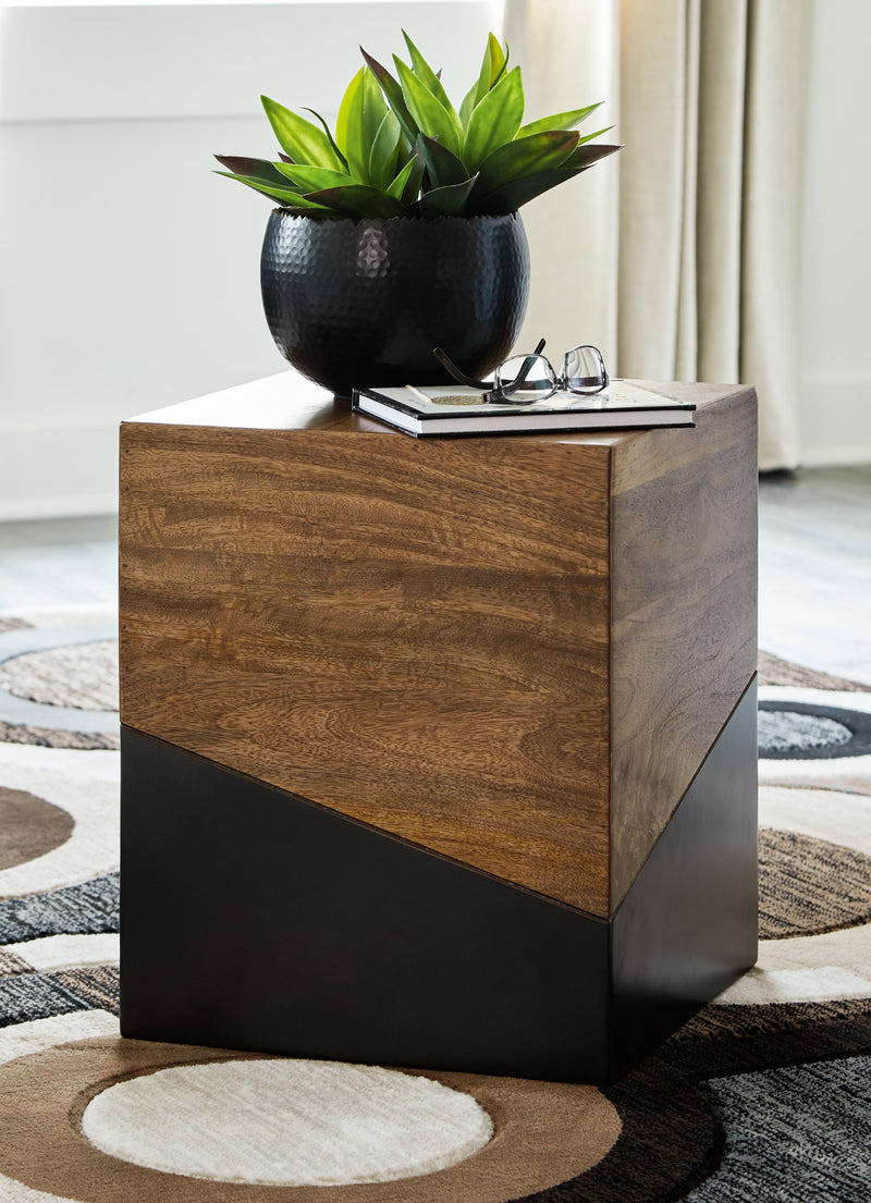 Trailbend Brown/gunmetal Accent Table