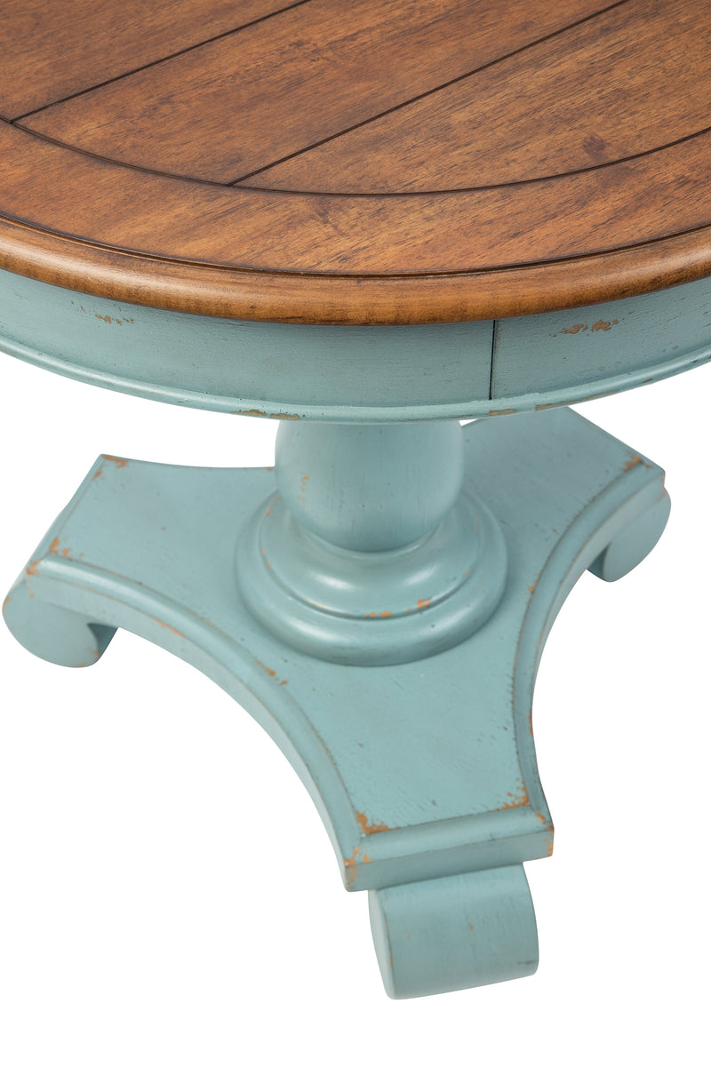 Mirimyn Teal/brown Accent Table