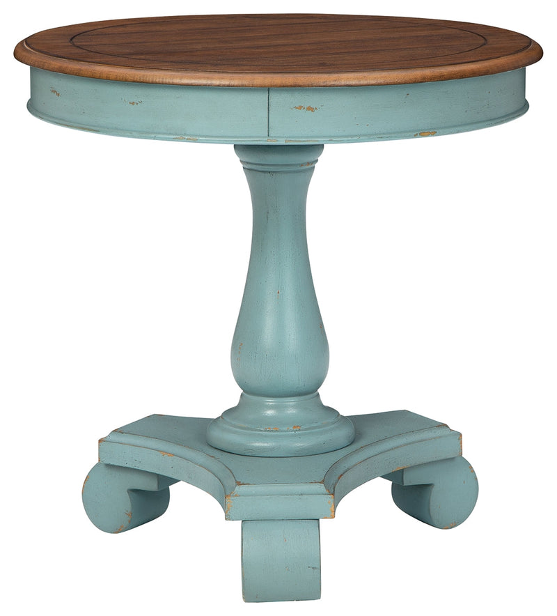 Mirimyn Teal/brown Accent Table