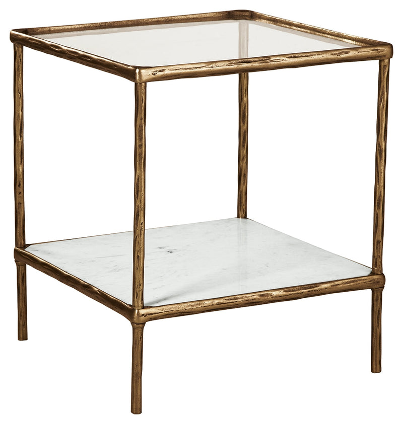 Ryandale Antique Brass Finish Accent Table