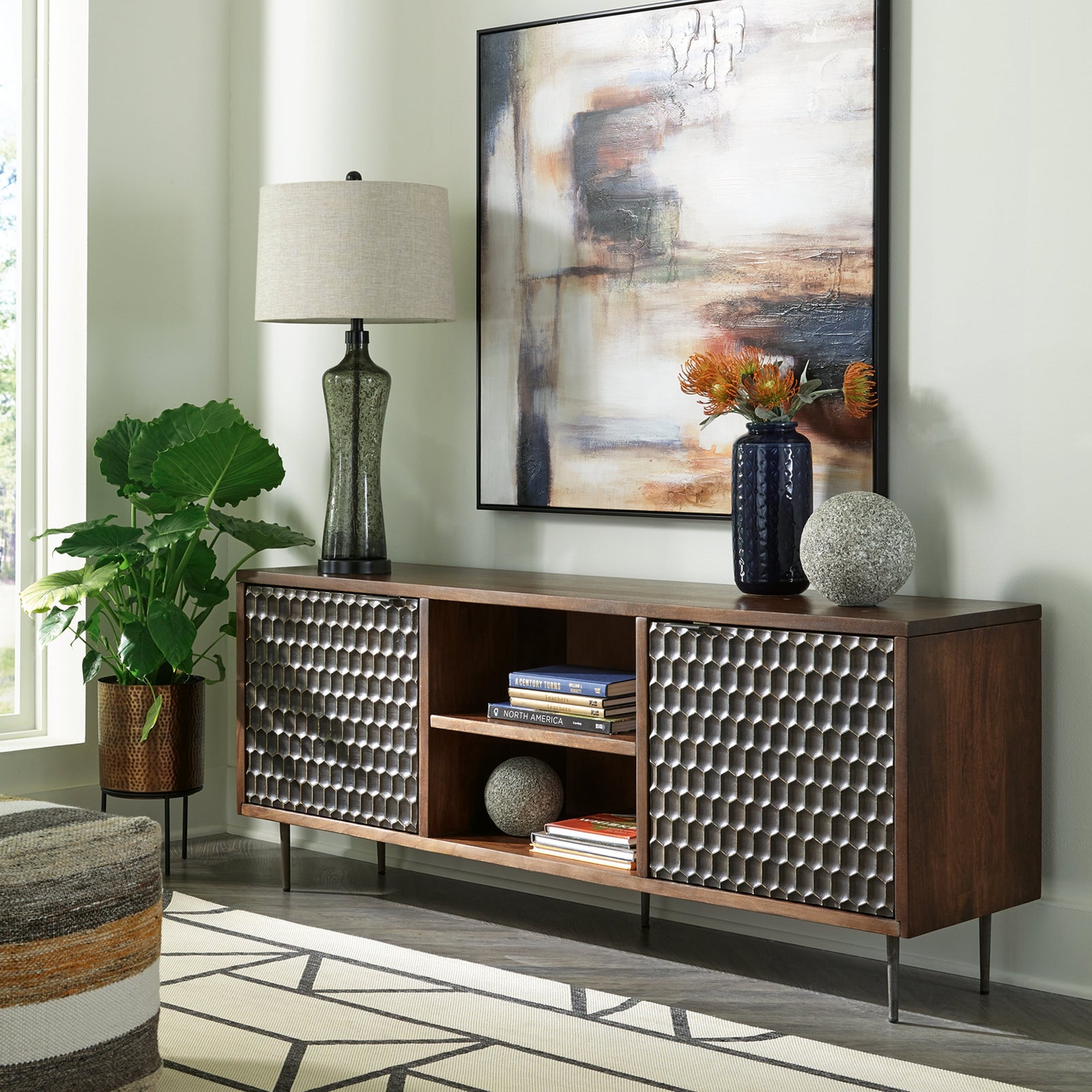 Doraley Two-tone Brown Accent Cabinet