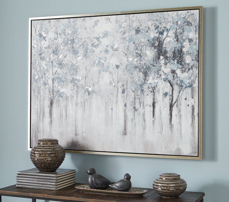 Breckin Blue/gray/white Wall Art