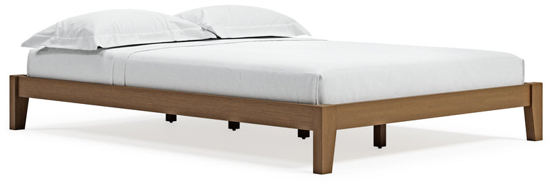 Tannally Light Brown Full Platform Bed