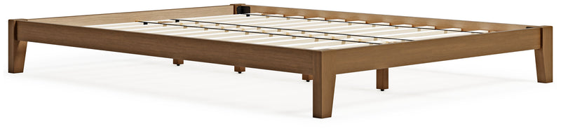 Tannally Light Brown Queen Platform Bed