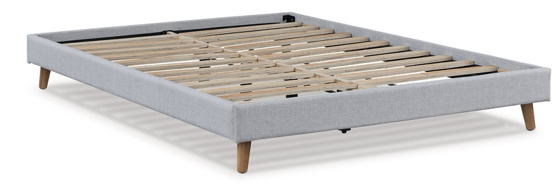 Tannally Beige Full Upholstered Platform Bed