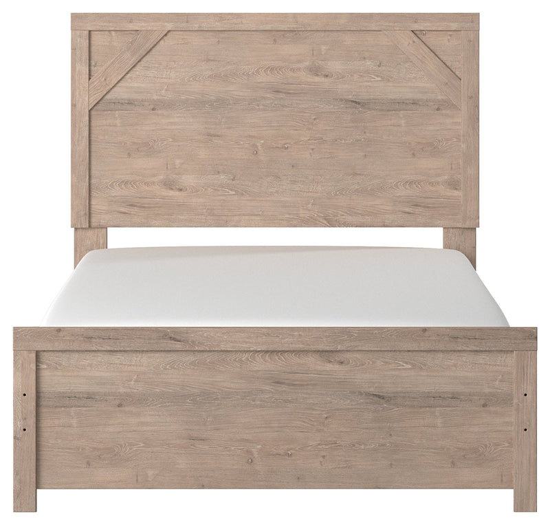 Senniberg Light Brown/white Full Panel Bed