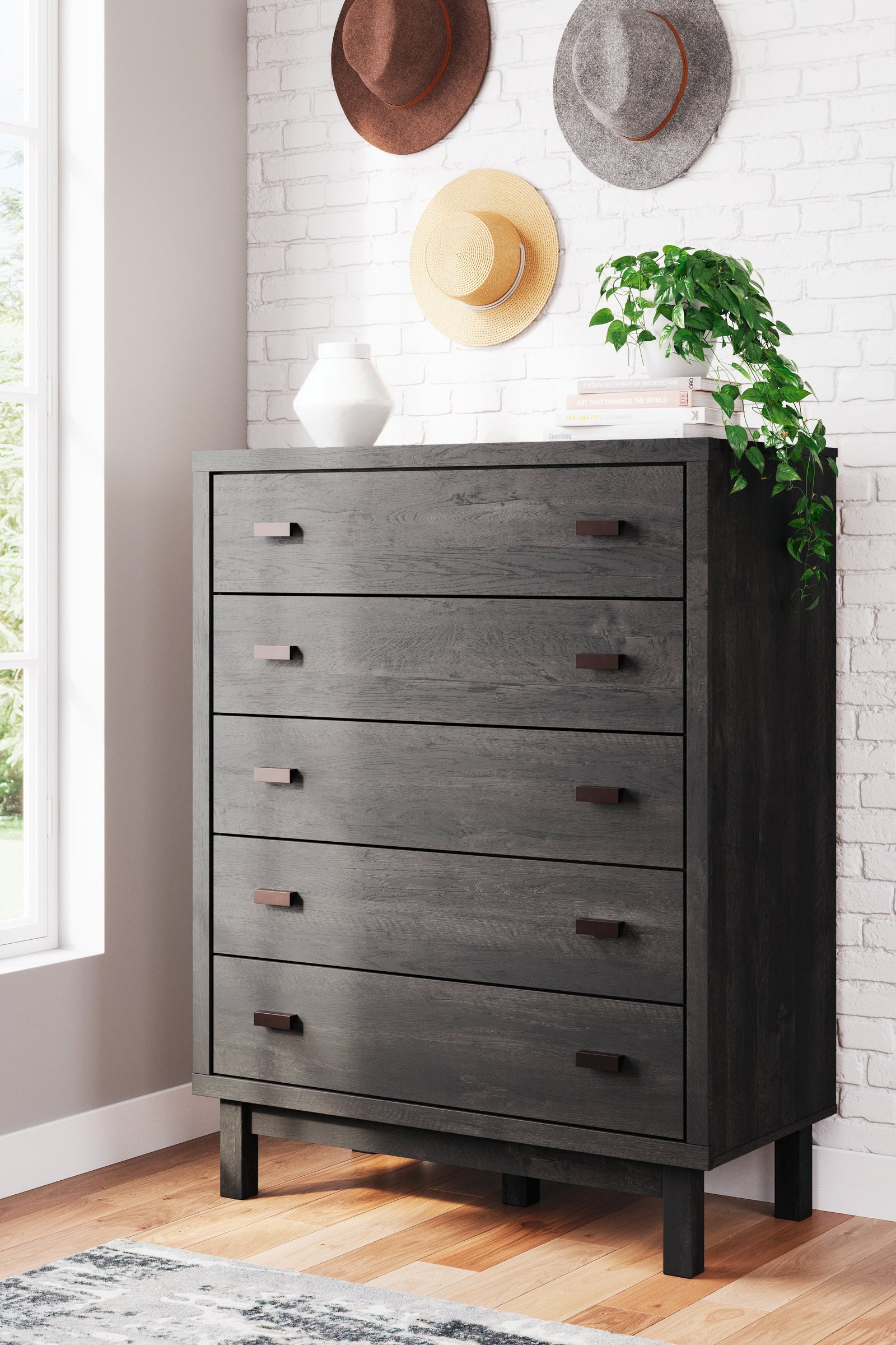 Toretto Charcoal Wide Chest Of Drawers
