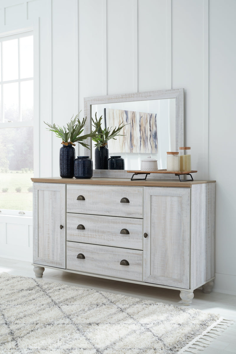 Haven Bay Two-tone Dresser And Mirror