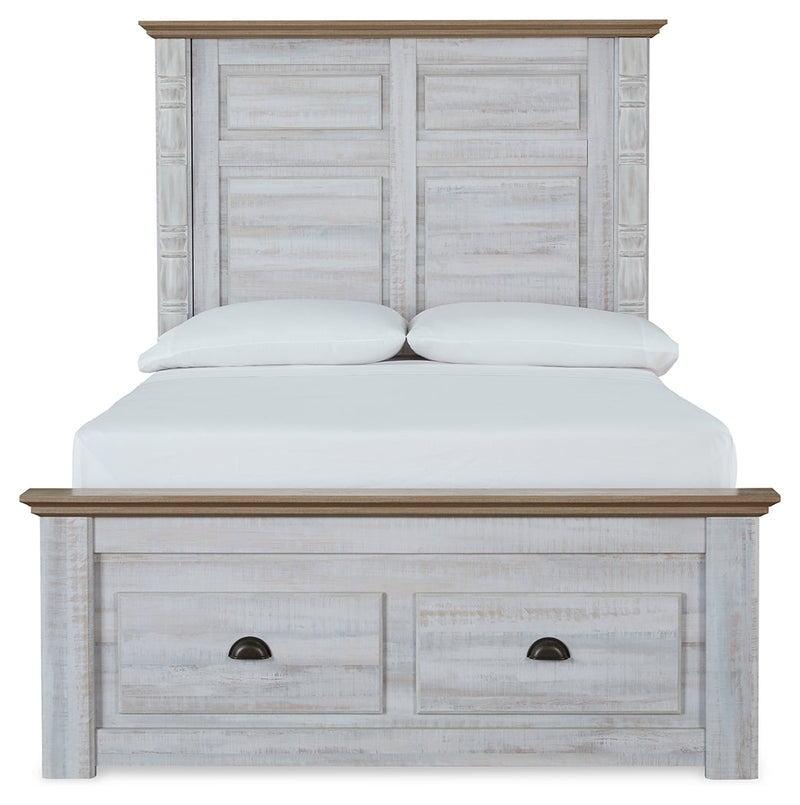 Haven Bay Two-tone Full Panel Storage Bed