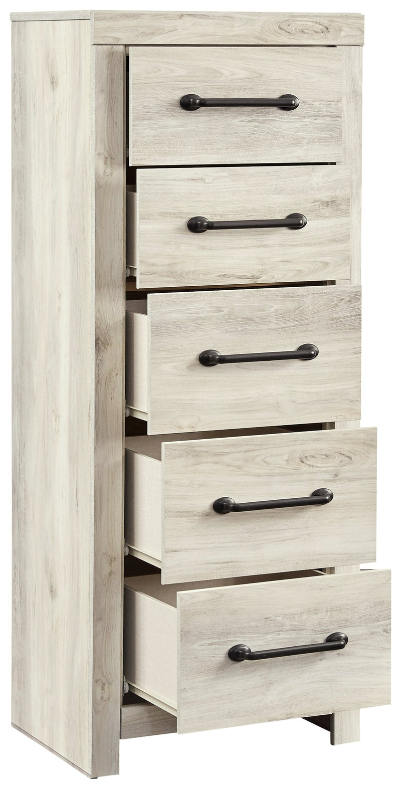Cambeck Whitewash Narrow Chest Of Drawers