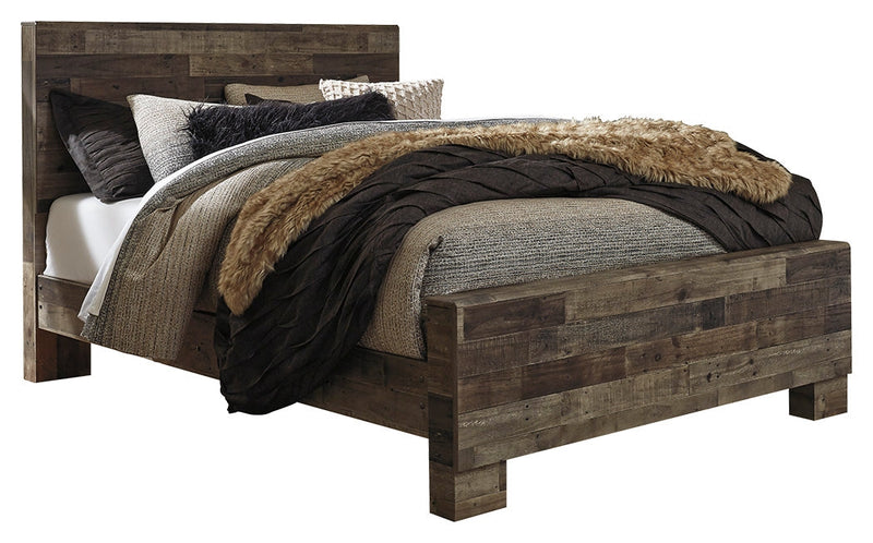 Derekson Multi Gray Queen Panel Bed