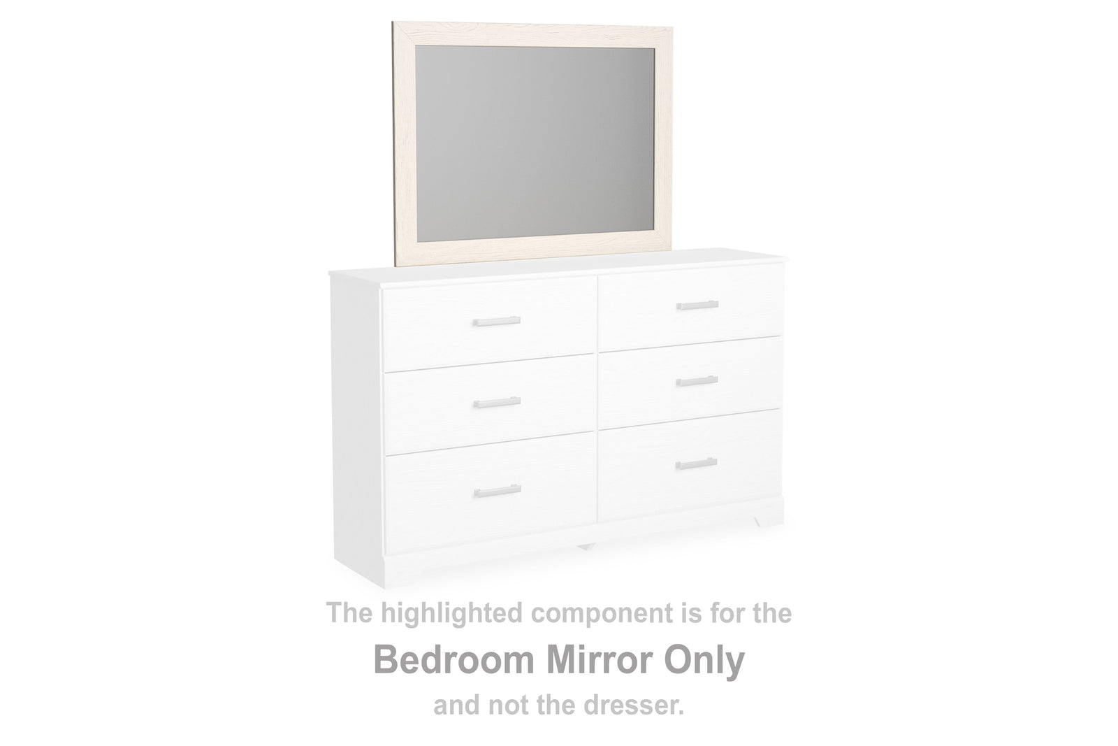Stelsie White Bedroom Mirror