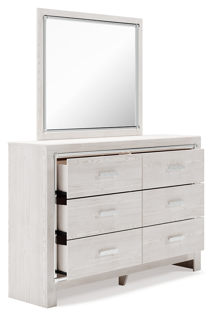 Altyra White Dresser And Mirror