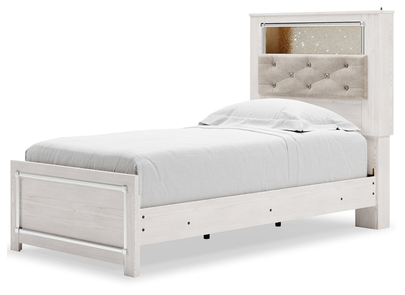 Altyra White Twin Panel Bookcase Bed