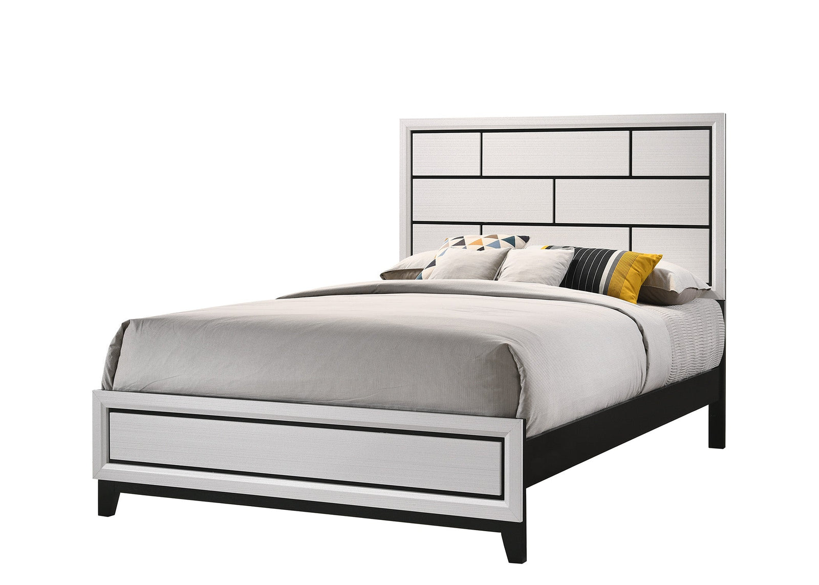 Akerson Chalk Classic And Traditional, Modern Wood Full Panel Bed