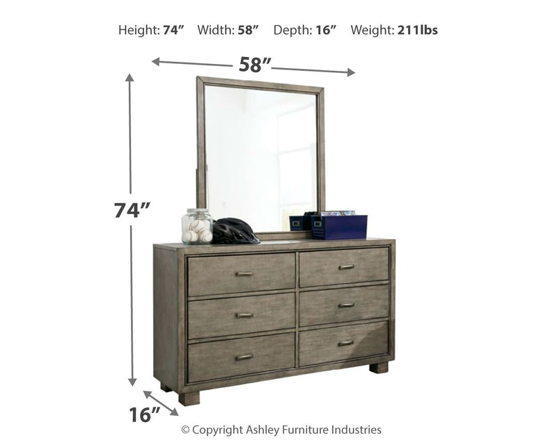 Arnett Gray Dresser And Mirror
