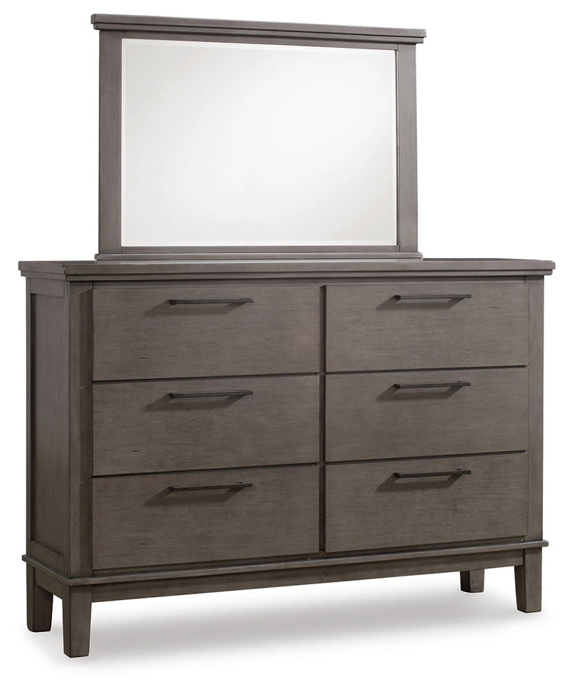 Hallanden Gray Dresser And Mirror