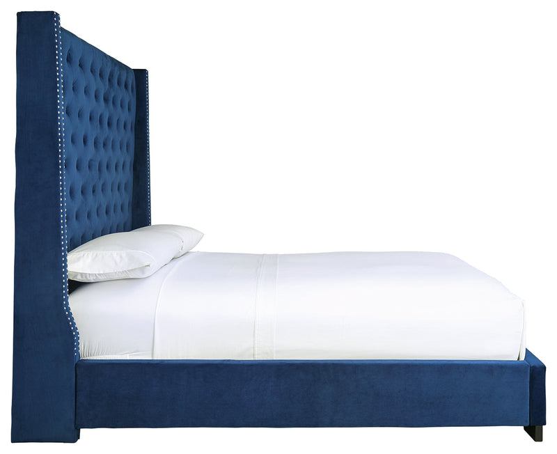 Coralayne Blue Queen Upholstered Bed