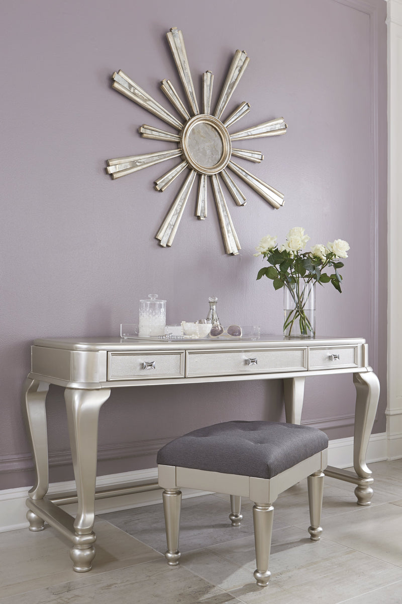 Coralayne Silver Youth Vanity With Chair