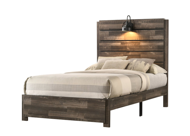 Carter Brown Classic, Sleek And Modern Wood Queen Platform Bed